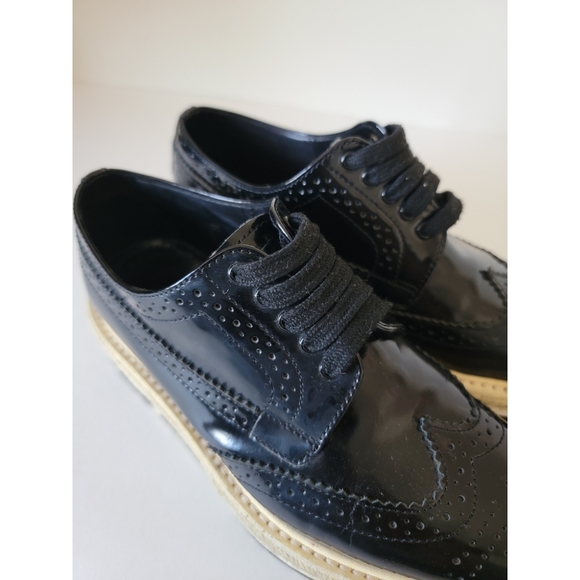 🔥SOLD🔥PRADA Wingtip Espadrilles Oxford Women's Shoes - Picture 7 of 12